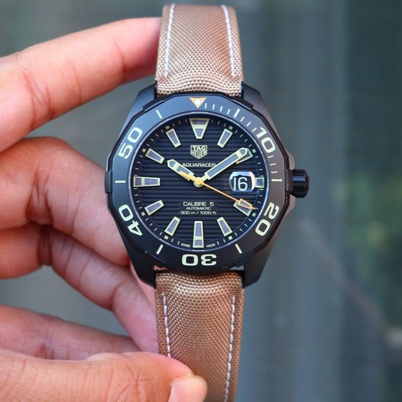 Tag Heuer Aquaracer 300 Calibre 5 Black Dial Watch for Men - WAY208C.FC6383 - Picture 13 of 16